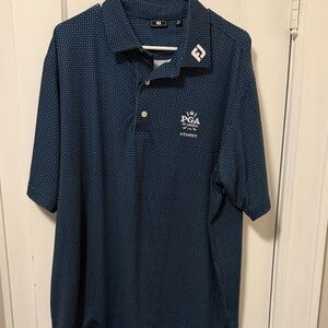FootJoy Dark Blue Patterned Men's Polo